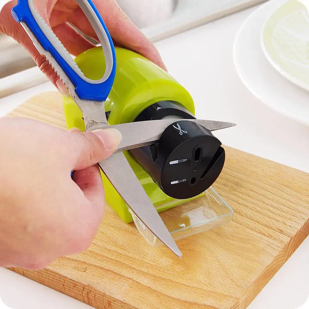 Kitchen Electric Knife Sharpener Multifunctional Knives Scissors Sharpener Motorized High-Speed Sharpening Sistem Rotating Tool