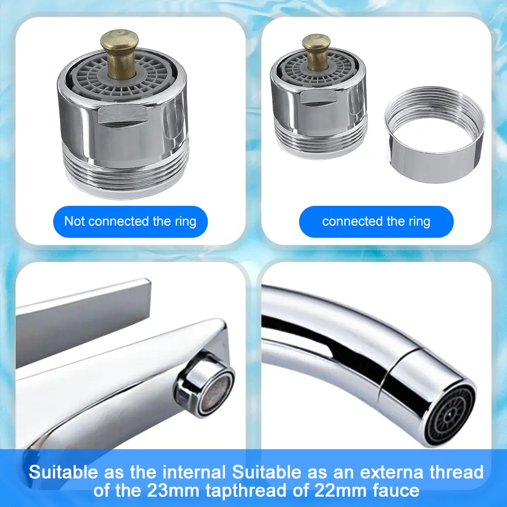 Kitchen Faucet Accessories One Touch Tap Aerators Water Saving Control Valve Faucet Aerator Male Thread 24mm Bubbler Tap Nozzle