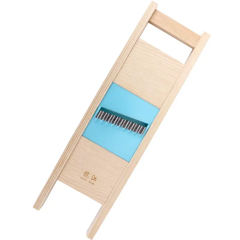 Wooden Potato Grid Slicer Vegetable Grater Corrugated Net Chopper Cutter Wave Knife Chipper Salad Kitchen Shredder Peeler Masher
