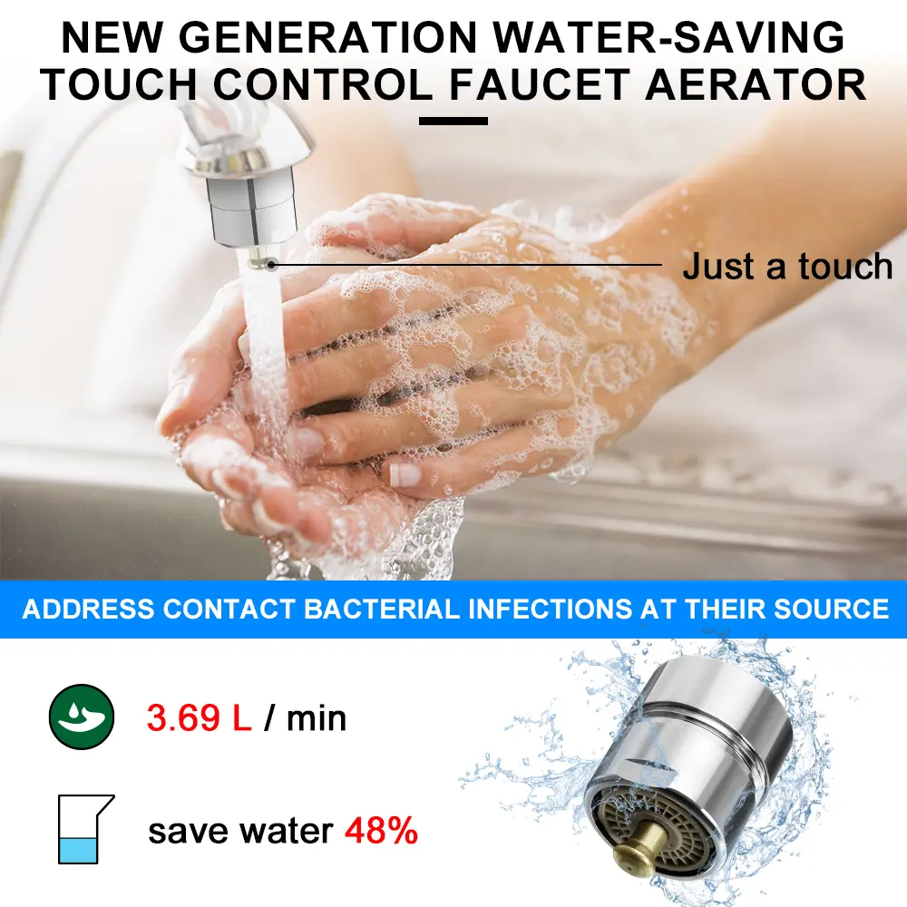 Kitchen Faucet Accessories One Touch Tap Aerators Water Saving Control Valve Faucet Aerator Male Thread 24mm Bubbler Tap Nozzle
