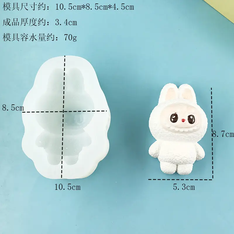 Silicone Mold Non-stick Demolding Heat-resistant DIY Chocolate Mousse Candle Cake Mold for Cute Cartoon Image Baking Mold