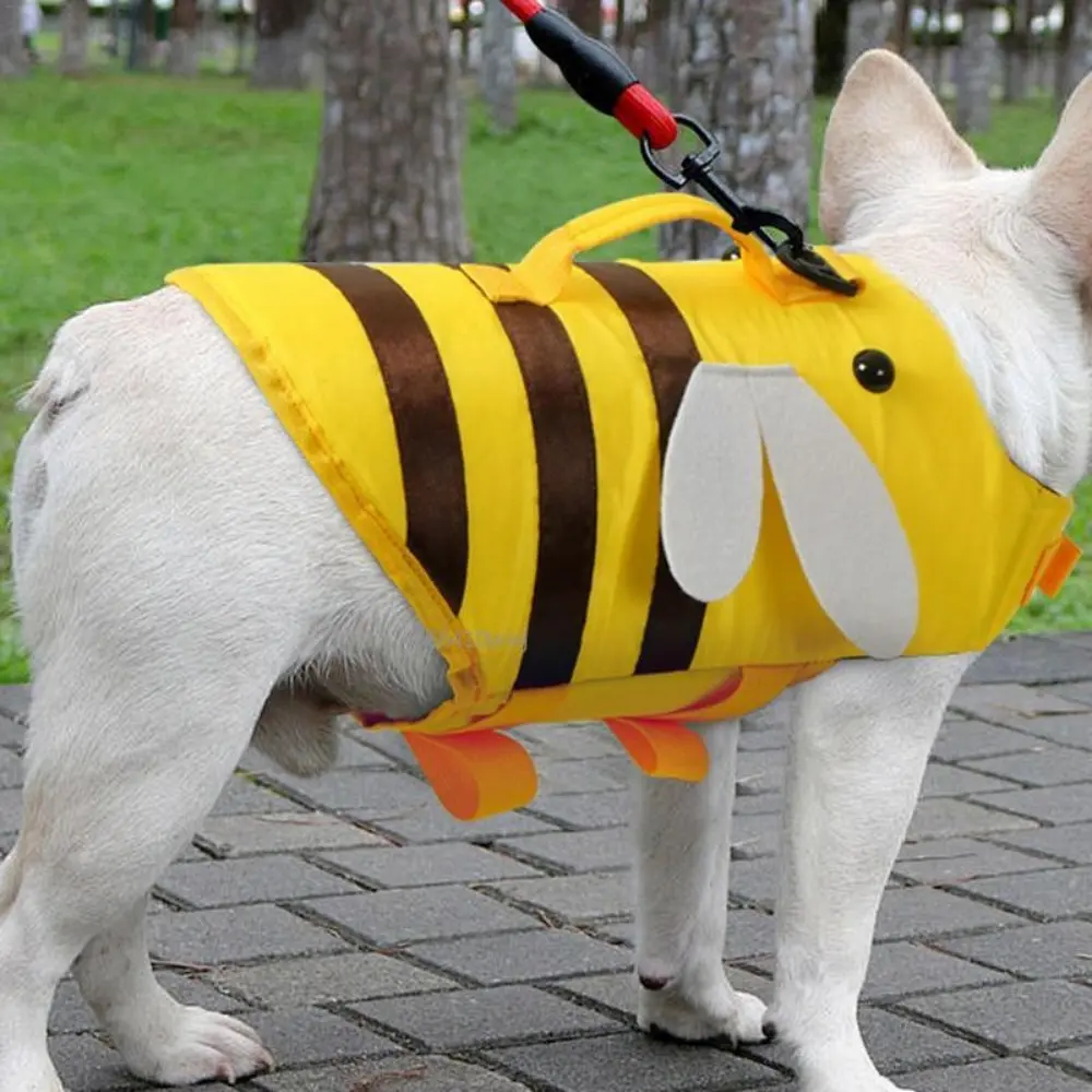 Dog Life Vest For Swimming Ripstop Waterproof Lifejacket For Dogs With Handle Adjustable Fashionable Dog Swimsuit With
