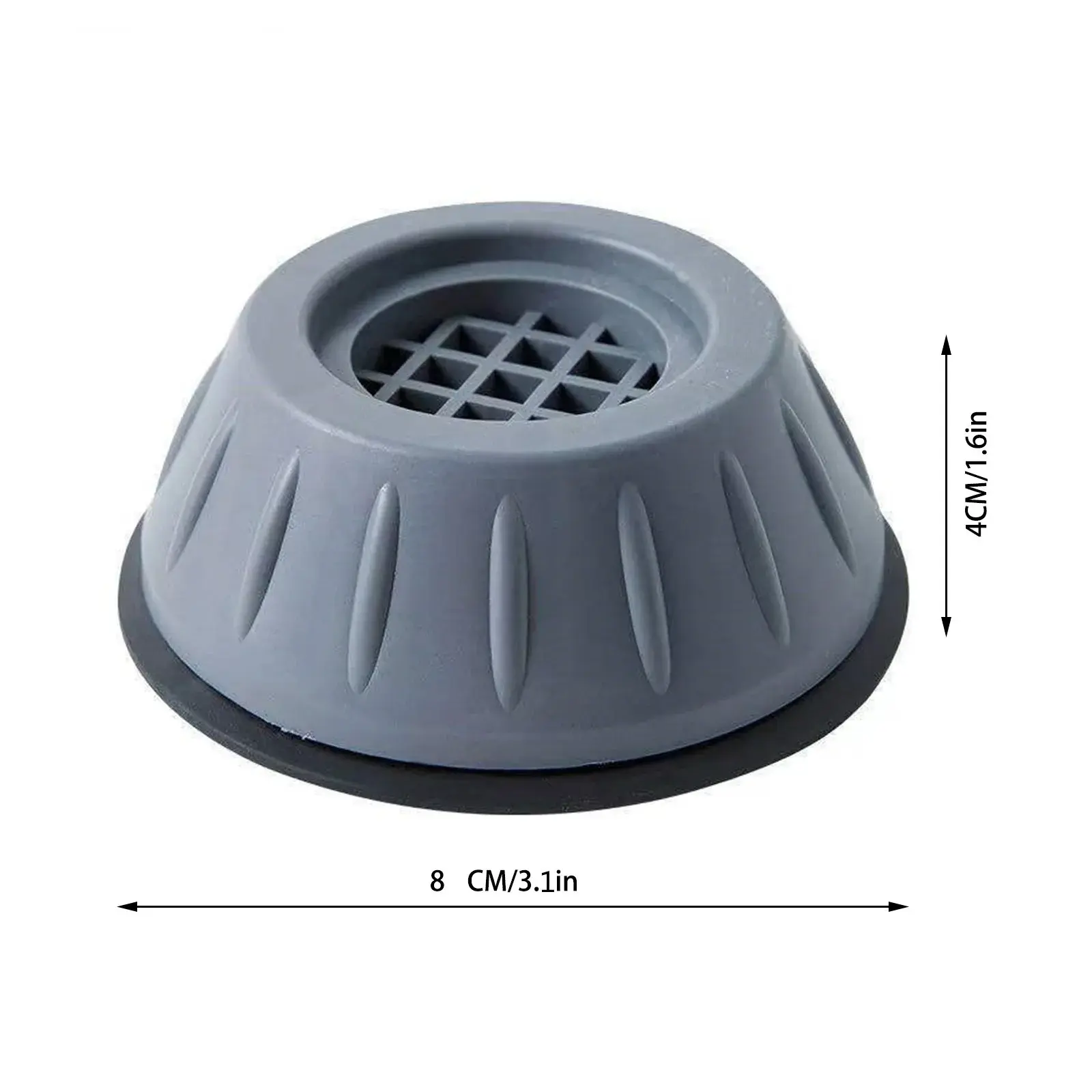 8cm Anti Vibration Feet Pads Rubber Legs Slipstop Silent Skid Raiser Mat for Washing Machine Support Dampers Stand Accesion 1pc