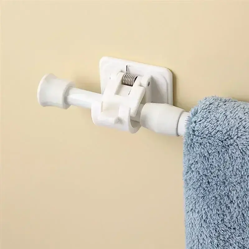 Spring Tension Curtain Rods Durable Adjustable Length Hanging Extendable Telescopic Poles for Bathroom Kitchen Cupboard No Drill