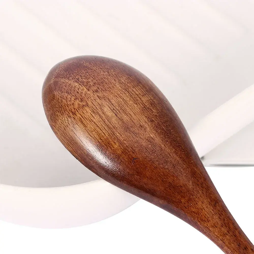 Wooden Tea Spoon Long Coffee Spoons Small Teaspoon Set Wood Honey Dessert Spoon Coffee Drink Stirrer Teaspoons Tableware