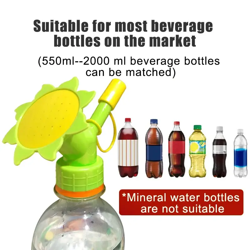 2-In-1 Bottle Cap Sprinker Home Garden Mini Watering Can Double Head Water Spout Bonsai Nozzle for Indoor Outdoor Seedling Plant