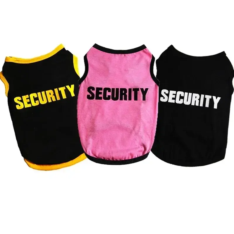 Security Cat Clothes Pet Cat Coats Vest Puppy T-Shirt Outfit Warm Pet Clothing Rabbit Animals Pet Costume for Small Dogs