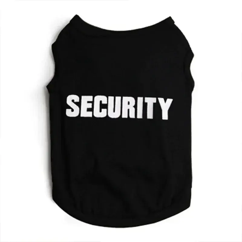 Security Cat Clothes Pet Cat Coats Vest Puppy T-Shirt Outfit Warm Pet Clothing Rabbit Animals Pet Costume for Small Dogs