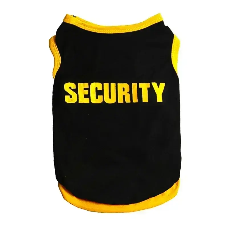 Security Cat Clothes Pet Cat Coats Vest Puppy T-Shirt Outfit Warm Pet Clothing Rabbit Animals Pet Costume for Small Dogs