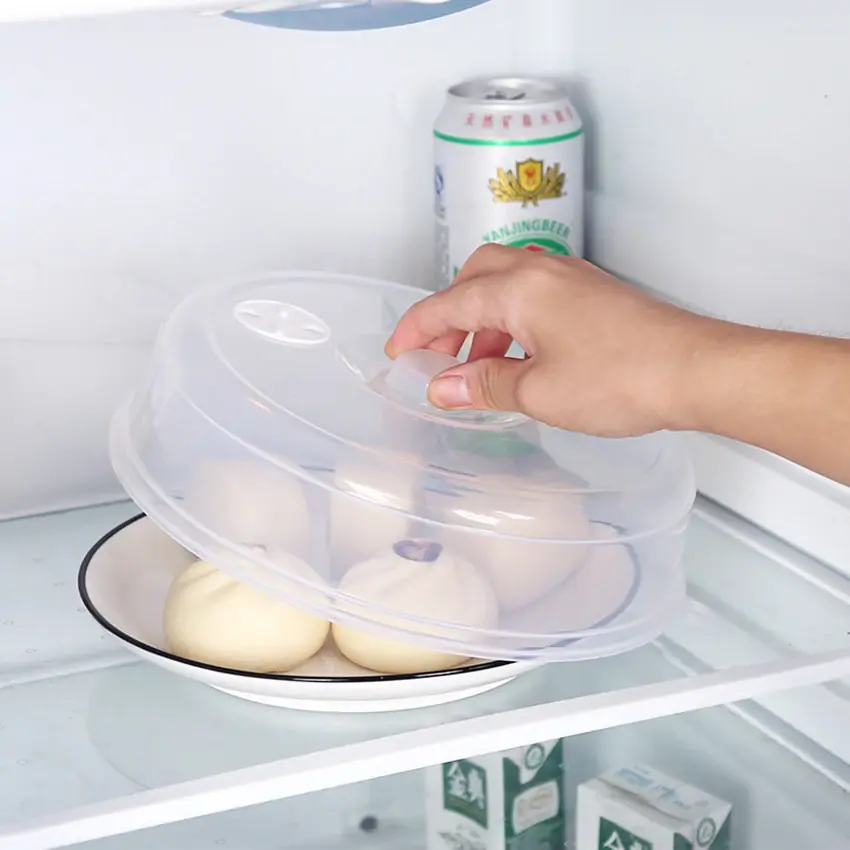 Large Microwave Splatter Cover Lid with Steam Vent Fresh keeping Kitchen Stackable Sealing Disk Cover Universal Plate Bowl Cover