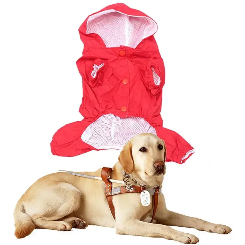 1PC Pet Dog Waterproof Raincoat Jumpsuit Reflective Rain Coat Sunscreen Dog Outdoor Clothes Jacket for Small Dog Pet Supplies