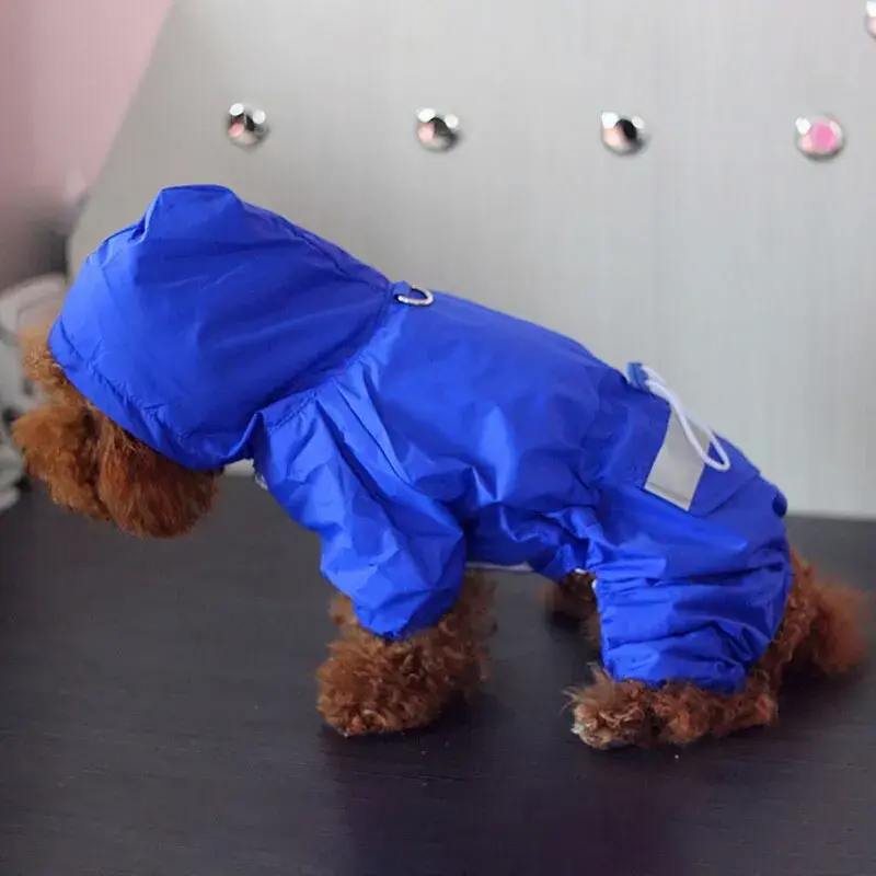 1PC Pet Dog Waterproof Raincoat Jumpsuit Reflective Rain Coat Sunscreen Dog Outdoor Clothes Jacket for Small Dog Pet Supplies