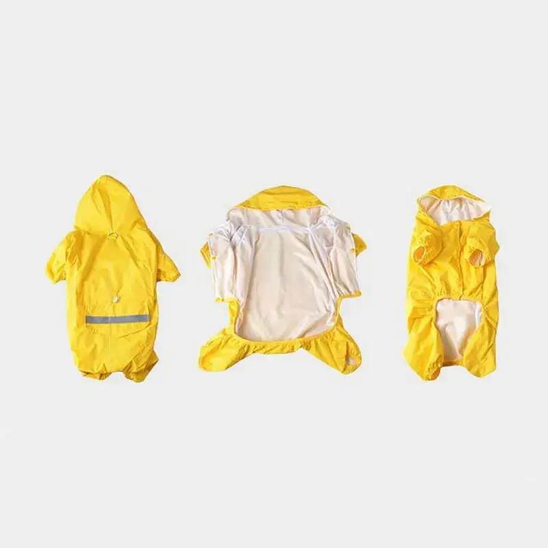 1PC Pet Dog Waterproof Raincoat Jumpsuit Reflective Rain Coat Sunscreen Dog Outdoor Clothes Jacket for Small Dog Pet Supplies