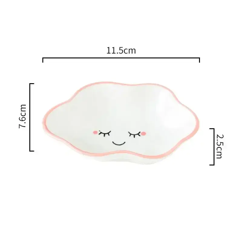 Cute Clouds Dipping Sauce Dish Hot Pot Seasoning Dishes Salad Bowl Tableware Kitchen Ceramic Soy Vinegar Snake Dessert Plate