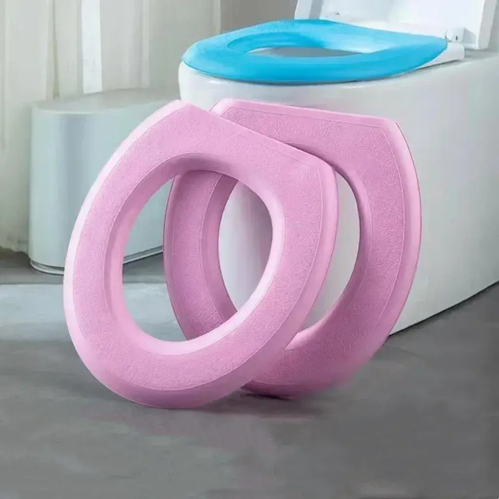 Waterpoof Soft Toilet Seat Cover Bathroom Washable Closestool Mat Pad Cushion O-shape Toilet seat Bidet Toilet Cover Accessories