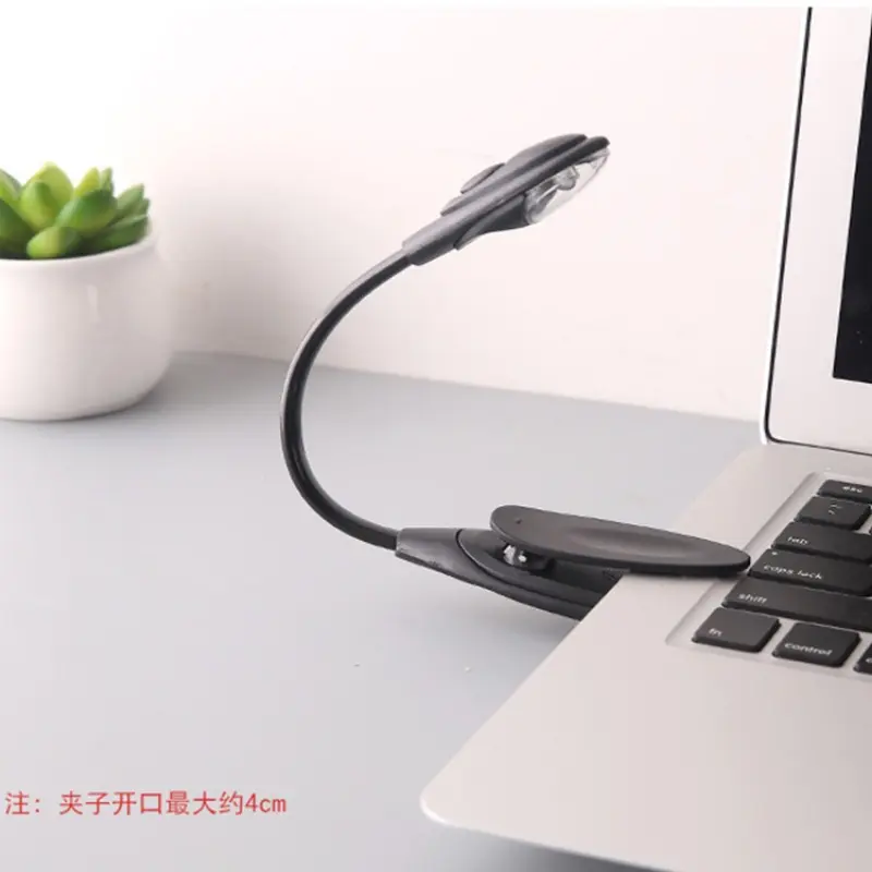 Led Book Light Mini Clip-On Flexible Bright LED Lamp Light Book Reading Lamp for Travel Bedroom Book Reader Christmas Gifts