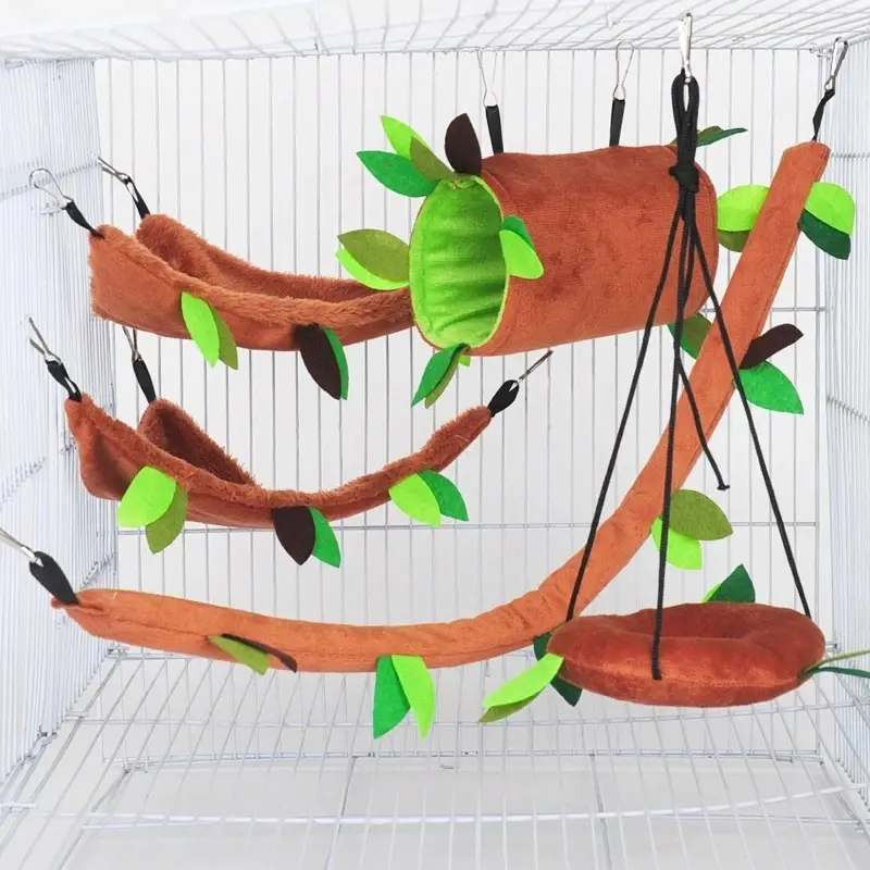 Plush Hammock Hamster Hammock for Rats Rodent Warm Cute Small Animal Assessories Guinea Pig Ferret Squirrel Nests Pets Supplies
