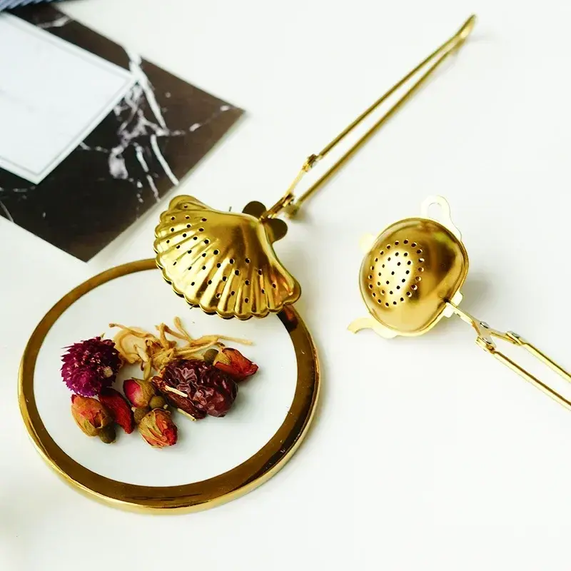 Teapot/Star/Heart Shape Tea Strainer Stainless Steel Tea Infuser with Mesh Herbal Spice Filter Diffuser Kitchen Gadget Teaware