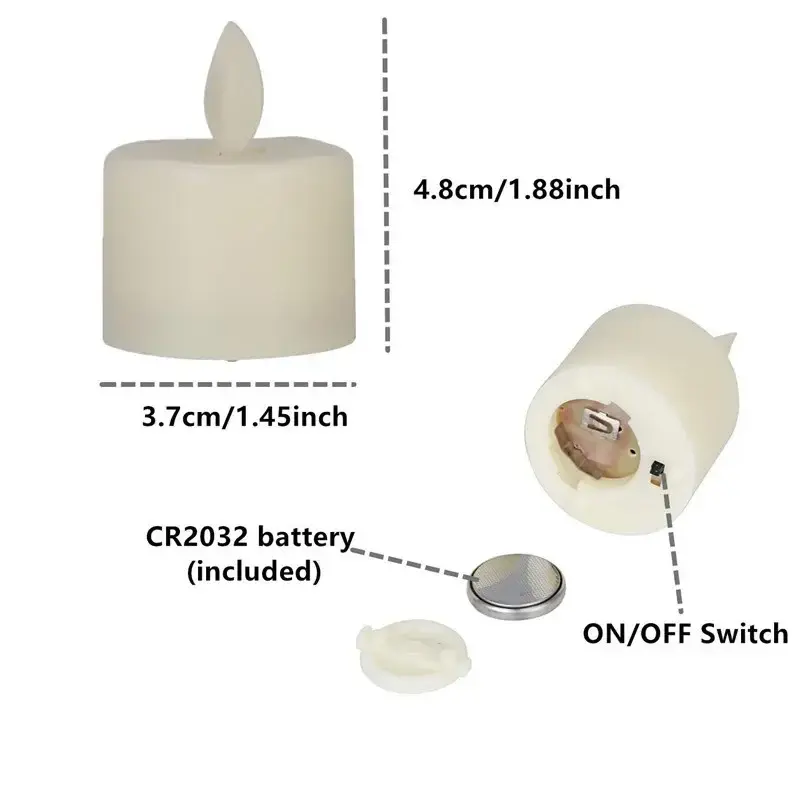 LED Light Remote Battery Operated Electric Candles Flickering Moving Wick Christmas LED Tea Light Candles Holiday Decorations