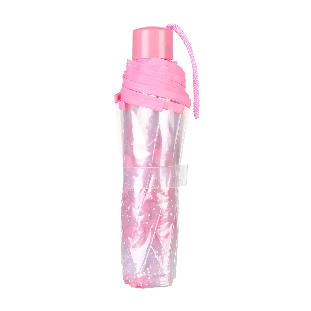 Cherry Flower Transparent Umbrella Anti-UV 3 Fold Clear Sun Rain Umbrella Paraguas Plegable Mujer Women Girls Sakura Umbrella
