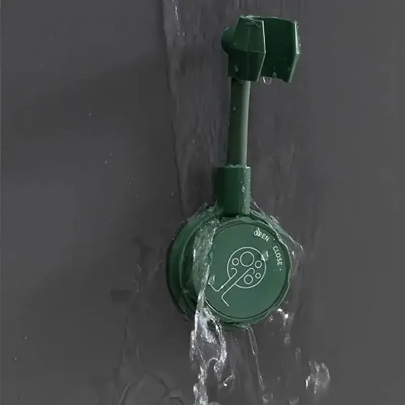 1pc Suction Cup Shower Holder Adjustable Shower Head Holder Universal Bathroom Bracket Nozzle Base Stand Punch-Free 360°Rotation