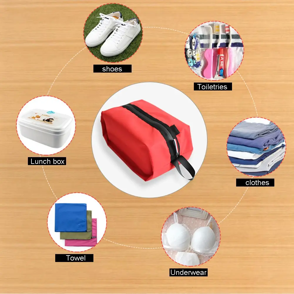 Dustproof Shoes Storage Bags Travel Portable Oxford Shoes Bag with Sturdy Zipper Pouch Case Waterproof Pocket Shoes Organizer
