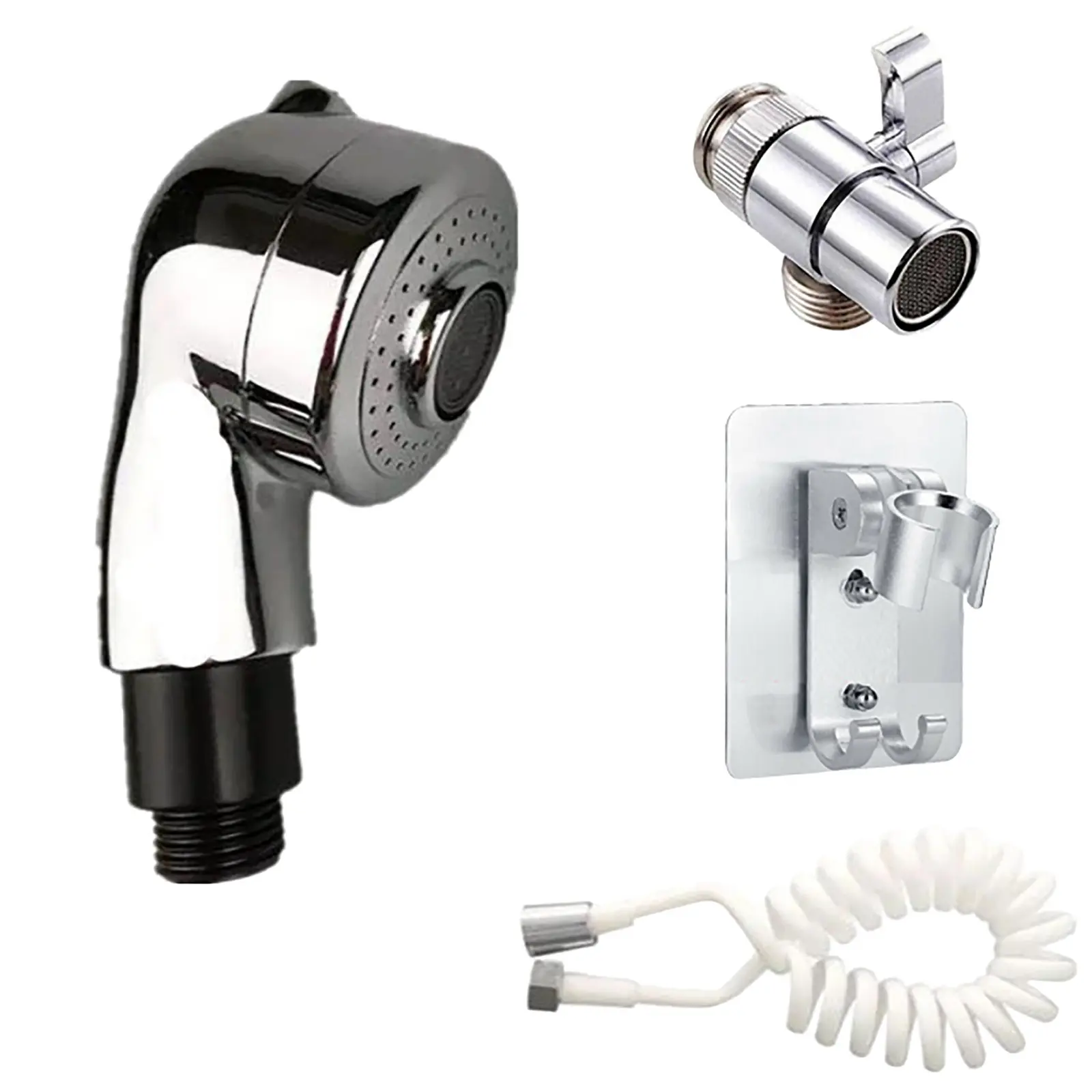 Home Bathroom Sink Faucet Sprayer Water Tap Extension Nozzle Adjustable Shower Set Sucker Wall-mounted Convenient To Install