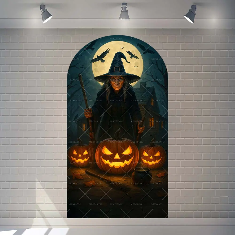Arched Evil Pumpkin Horror Theme Customized Halloween Children's Party Decoration Offers Portrait Photography Background Props
