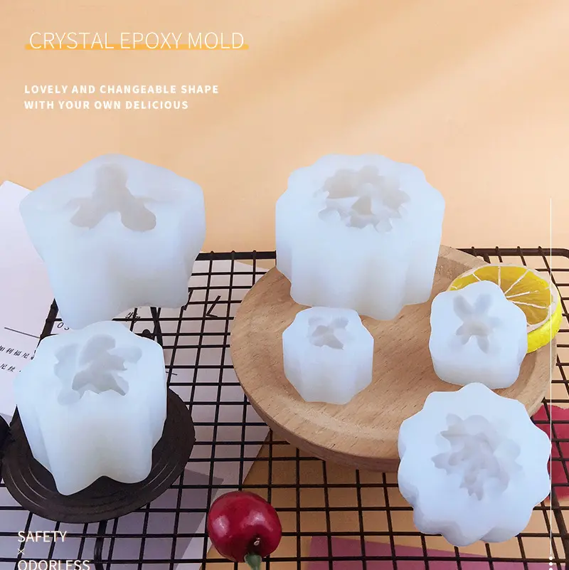 Simulation Succulent Plants Silicone Mold 3D Scented Plaster Candle Mold Soft Candy Chocolate Cake Stencil Handmade Soap Making