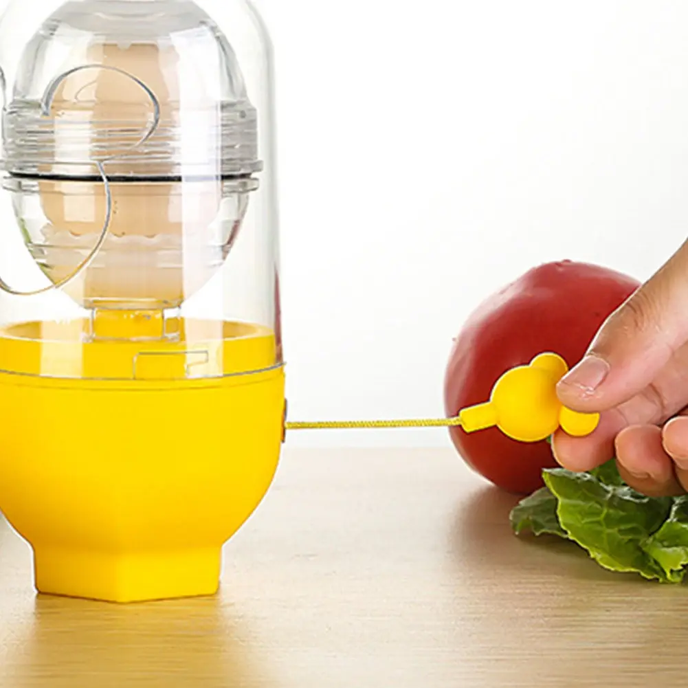 1/2PCS Hand Powered Golden Egg Maker Inside Mixer Kitchen Cooking Gadget Portable Egg Cooker Tool Egg Scrambler Shaker