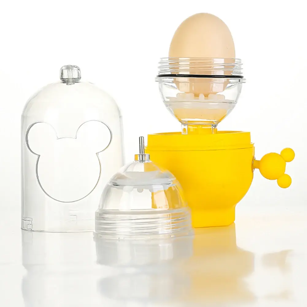 1/2PCS Hand Powered Golden Egg Maker Inside Mixer Kitchen Cooking Gadget Portable Egg Cooker Tool Egg Scrambler Shaker