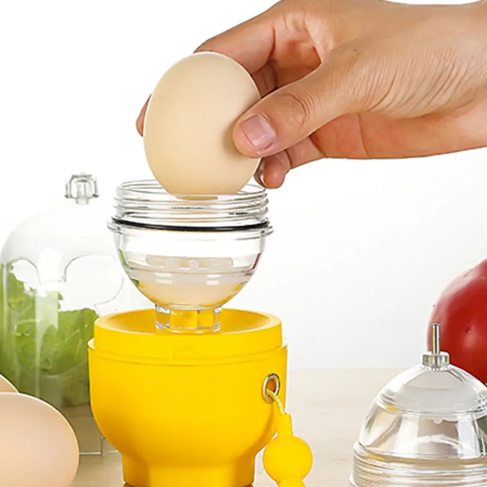 1/2PCS Hand Powered Golden Egg Maker Inside Mixer Kitchen Cooking Gadget Portable Egg Cooker Tool Egg Scrambler Shaker
