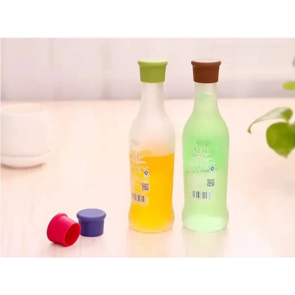 1pc Silicone Wine Bottle Caps Silicone Red Wine Bottle Caps Candy-colored Reusable Fresh-keeping Seal Beer Bottle Caps
