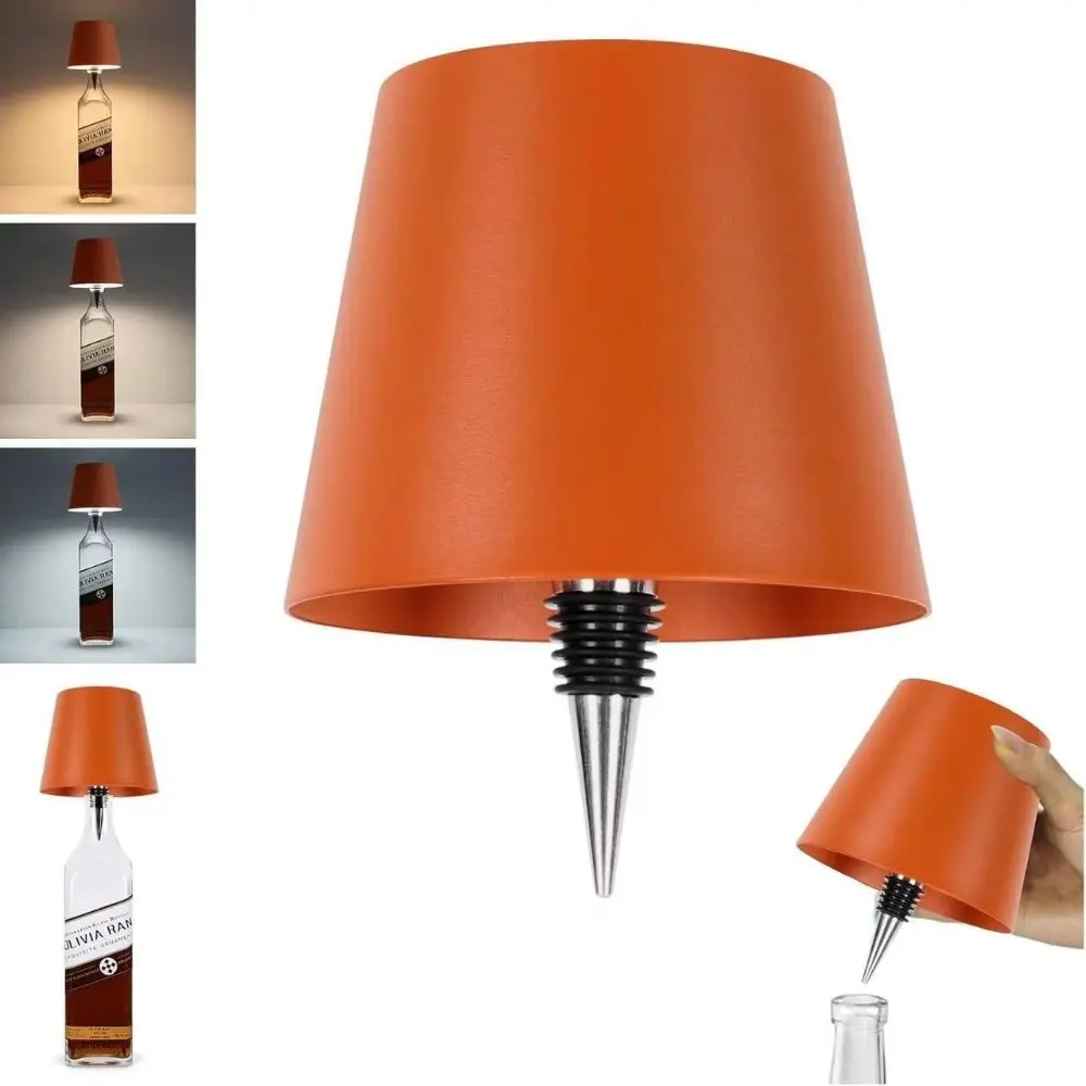 Reading Wine Bottle Lights Liquor Bottles RGB Breathing Light Mode Bar Cafe Atmosphere Night Light 3 Color Stepless Dimming