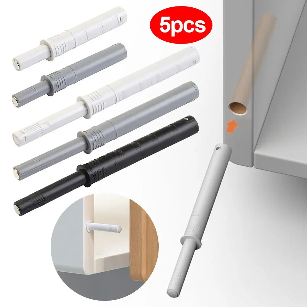 5pcs Hardware Damper Buffers Open Touch Concealed Door Stopper Door Bouncer Cabinet Catches Cabinet Door Suction