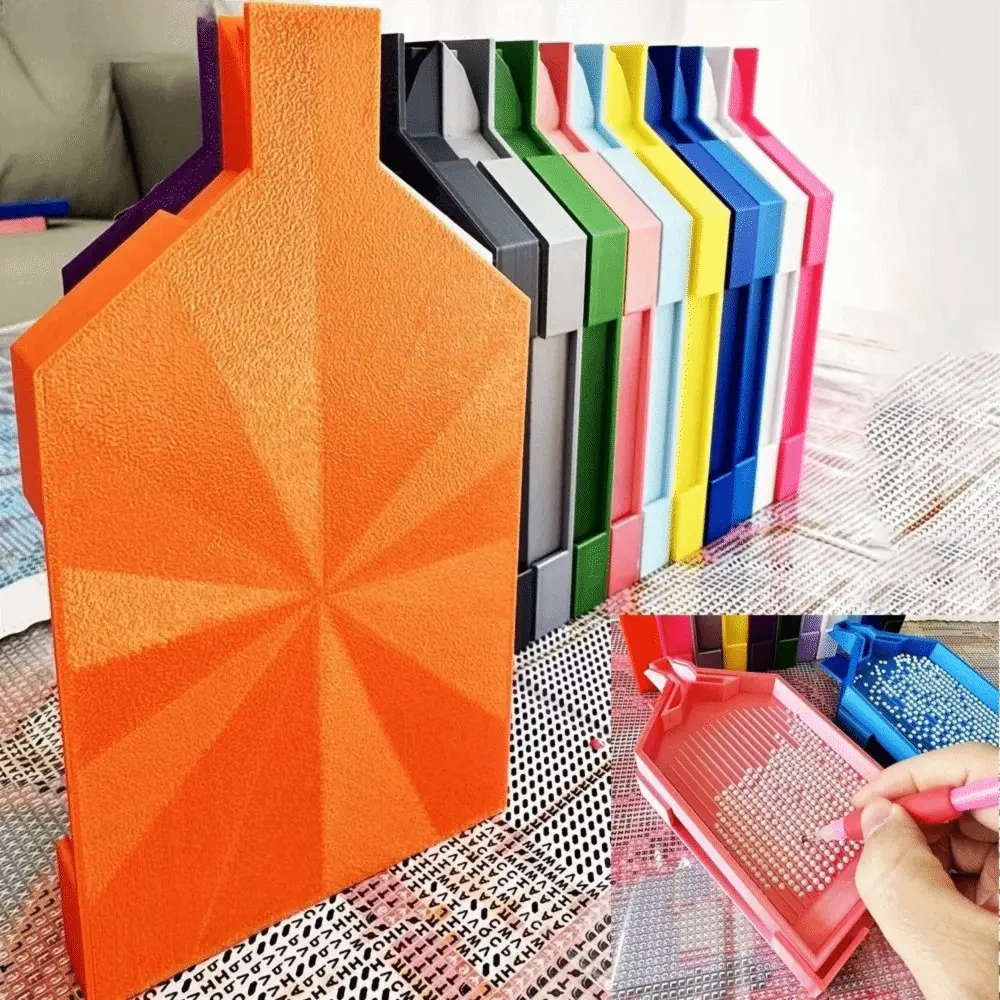 DIY Craft Large Diamond Painting Tray Large Capacity Beading Plates Beads Sorting Storage Tray Embroidery Plastic