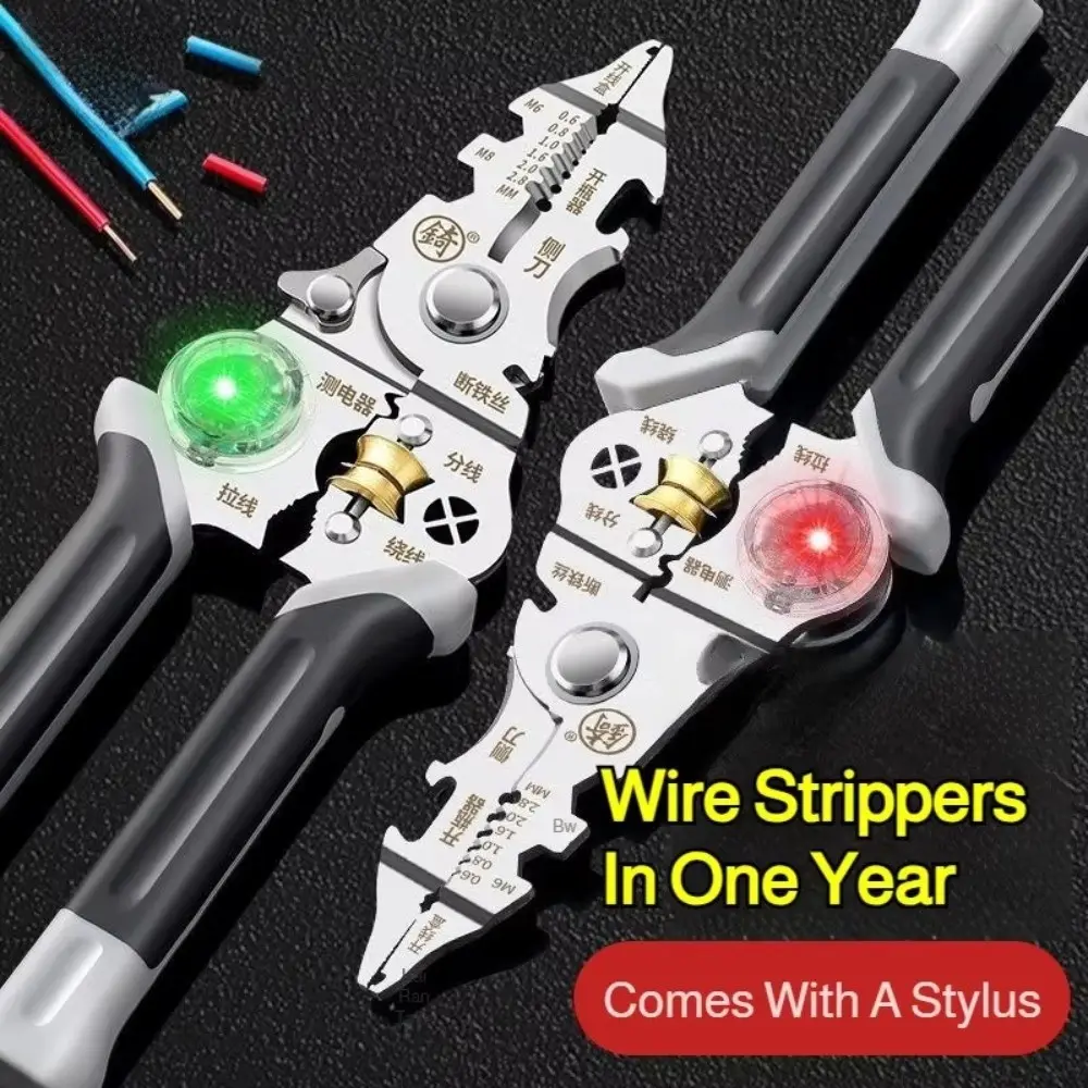 10 IN 1 Wire Stripper Pulling Wires Foldable Cable Electrician Stripper Durable Cutting Function Electricity Measurement Plier