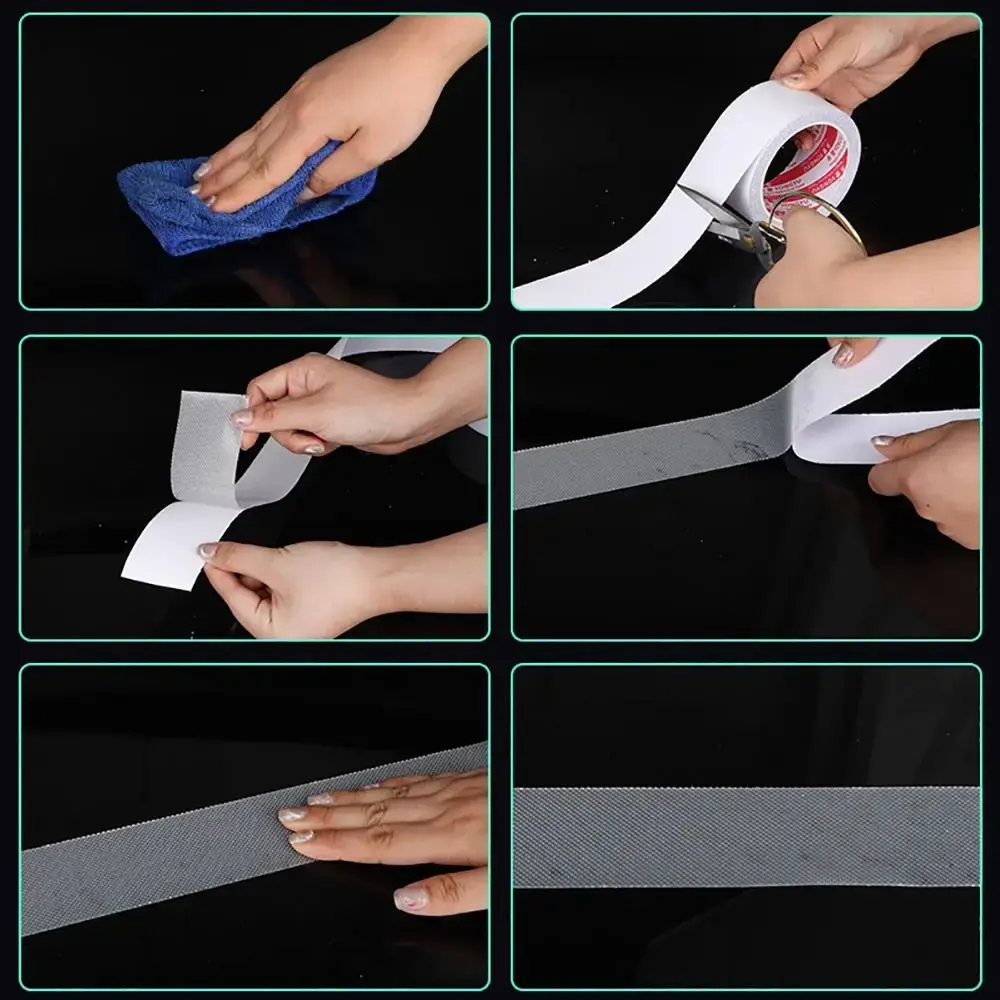 NEW Floor PEVA Tape Grid Texture Waterproof Anti-slip Tape Kitchen Bathtub Stairs Grip Sticker Bathroom