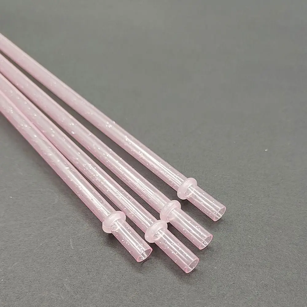1PC Reusable Gold Powder Plastic Straw Car Travel Cup Straw Cup Accessories Car Cup Straws with Cleaning Brush Portable
