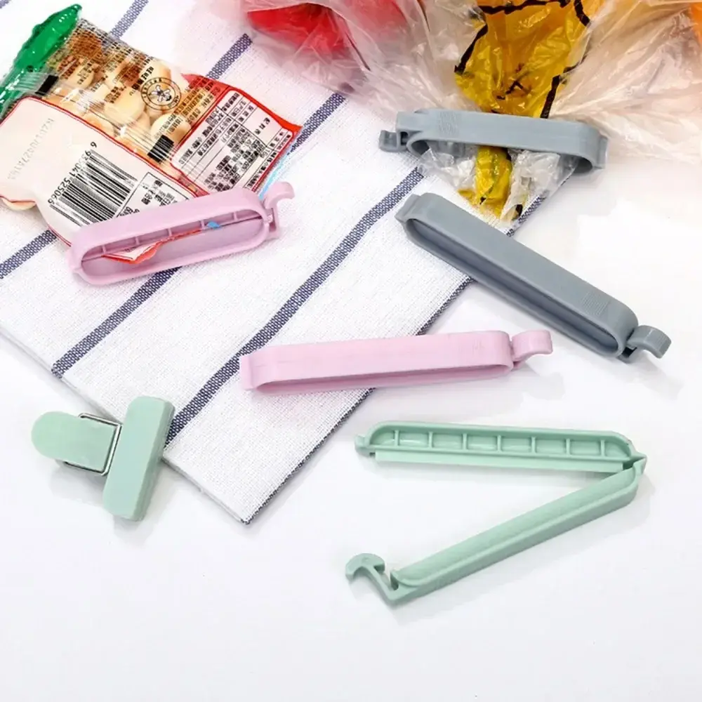 New 1 set of 12 Snack Sealing Clips Practical Plastic Debris Bag Clips Household Solid Sealing Clip Kitchen Bag