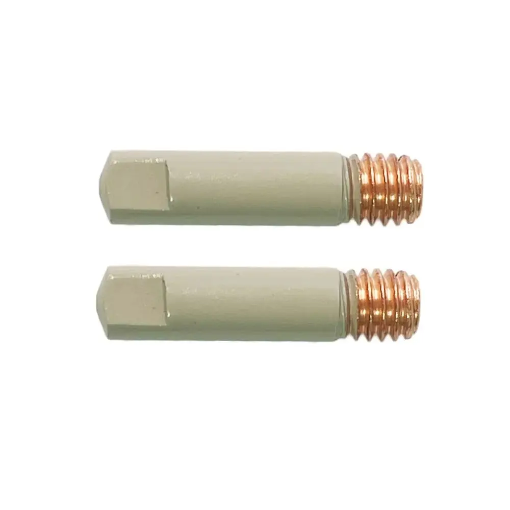 5Pcs Coating Protect Welding Contact Tips 0.8/1.0/1.2mm 25mm M6 MIG Nozzle Tip Copper Conductive Welding Tool Parts