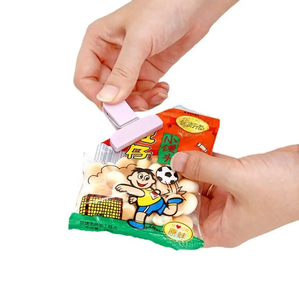 New 1 set of 12 Snack Sealing Clips Practical Plastic Debris Bag Clips Household Solid Sealing Clip Kitchen Bag