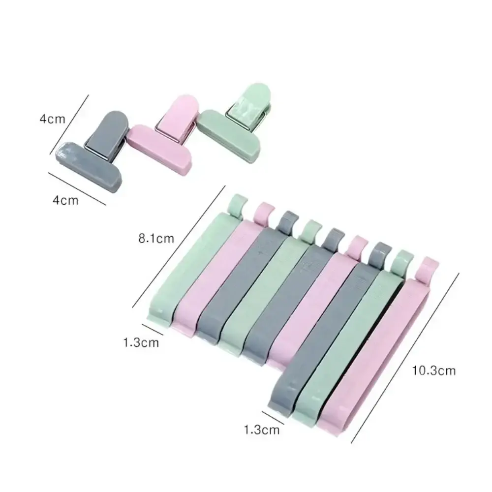 New 1 set of 12 Snack Sealing Clips Practical Plastic Debris Bag Clips Household Solid Sealing Clip Kitchen Bag