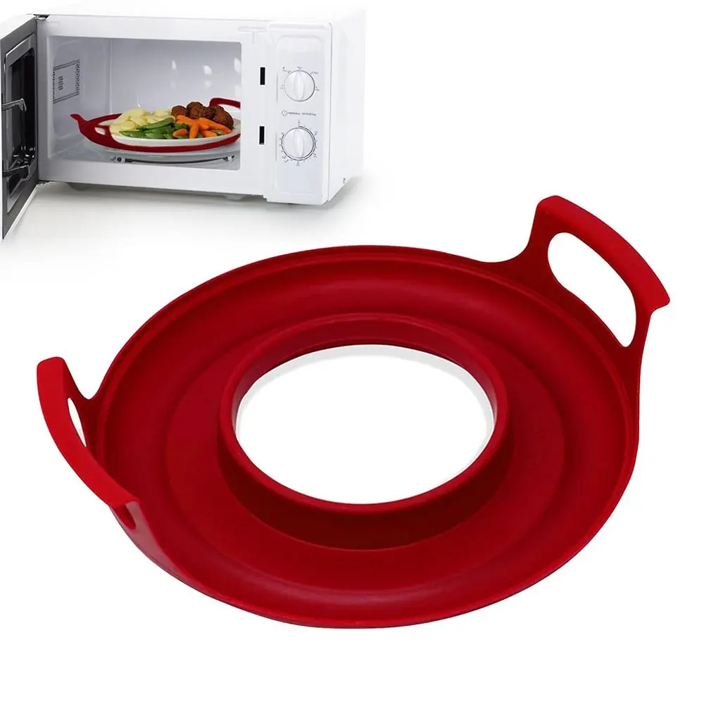 New Anti-deformed Microwave Plate Tray Easy to Clean Home Cooking Supplies Microwave Plates Holder PP Kitchen Plate Steam Holder