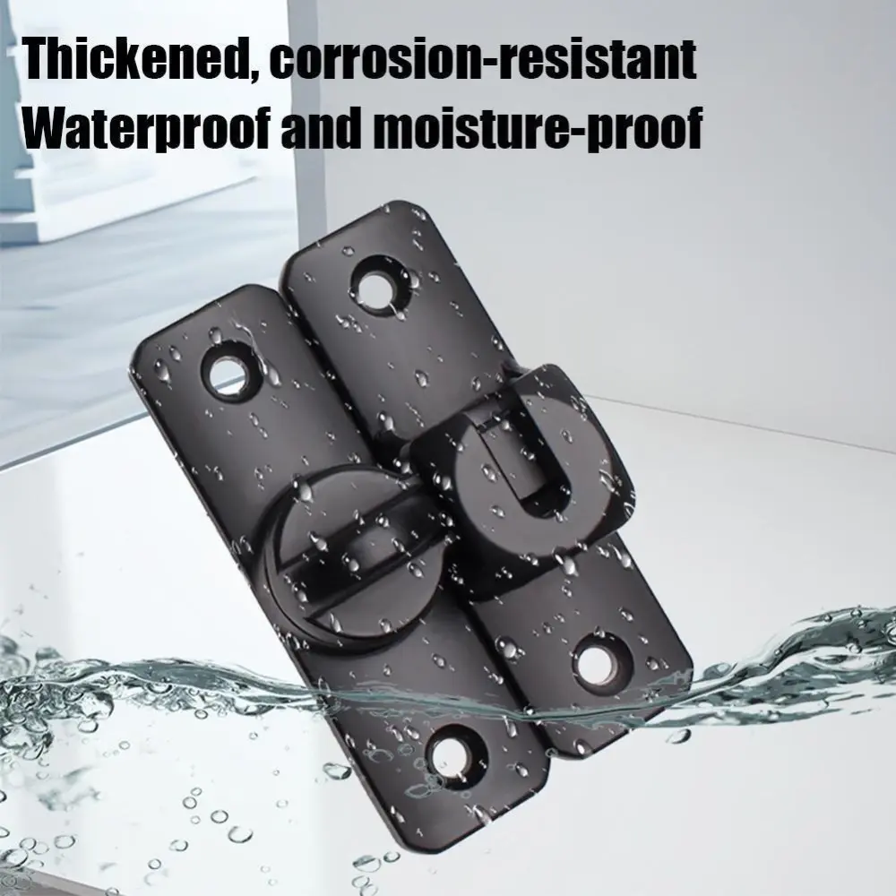 New Aluminum Alloy Anti-theft Door Buckles Hardware Durable Flip Latch Lock Anti-theft 90 Degree Security Bolt Latch Door