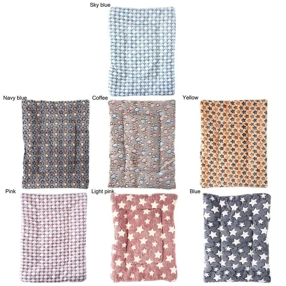 Soft Cushion Flannel Dog Blanket Sleeping Pad Pet Mat Cat Bed