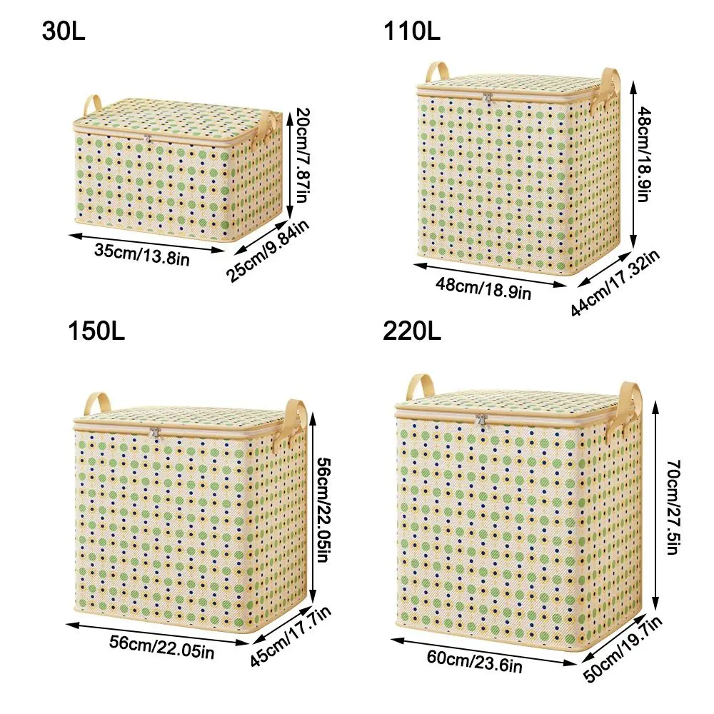 Fabric Clothes Quilt Storage Bag Foldable with Handles Fabric Storage Bag Closet Organizer Dust-proof Toy Bag