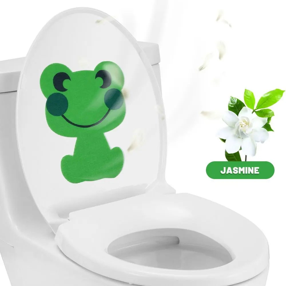 Self adhesive Toilet Deodorant Stickers Cartoon Animal Rose Lemon Jasmine Fragrant Toilet Remove Odor Stickers Plush Paper