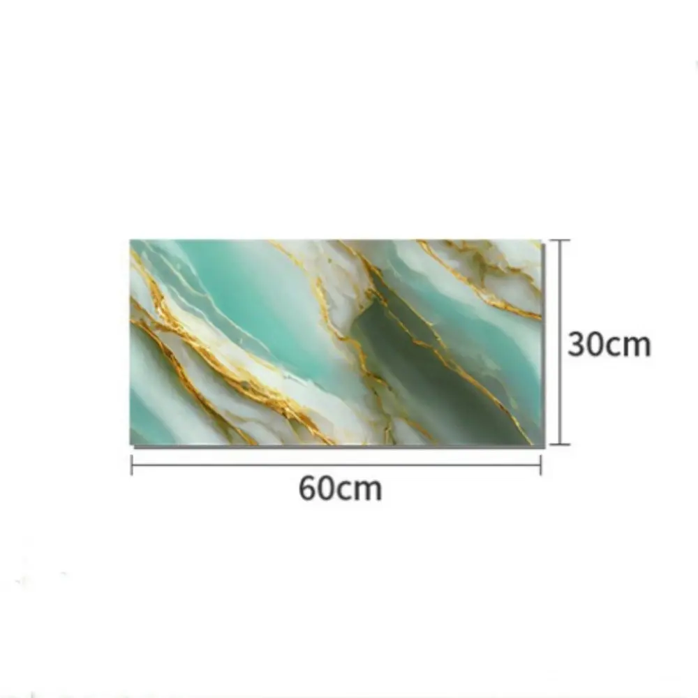 New 30x60cm Wall Stickers PVC Waterproof Marble Tiles Self Adhesive Floor Tile Sticker Bathroom Living Room