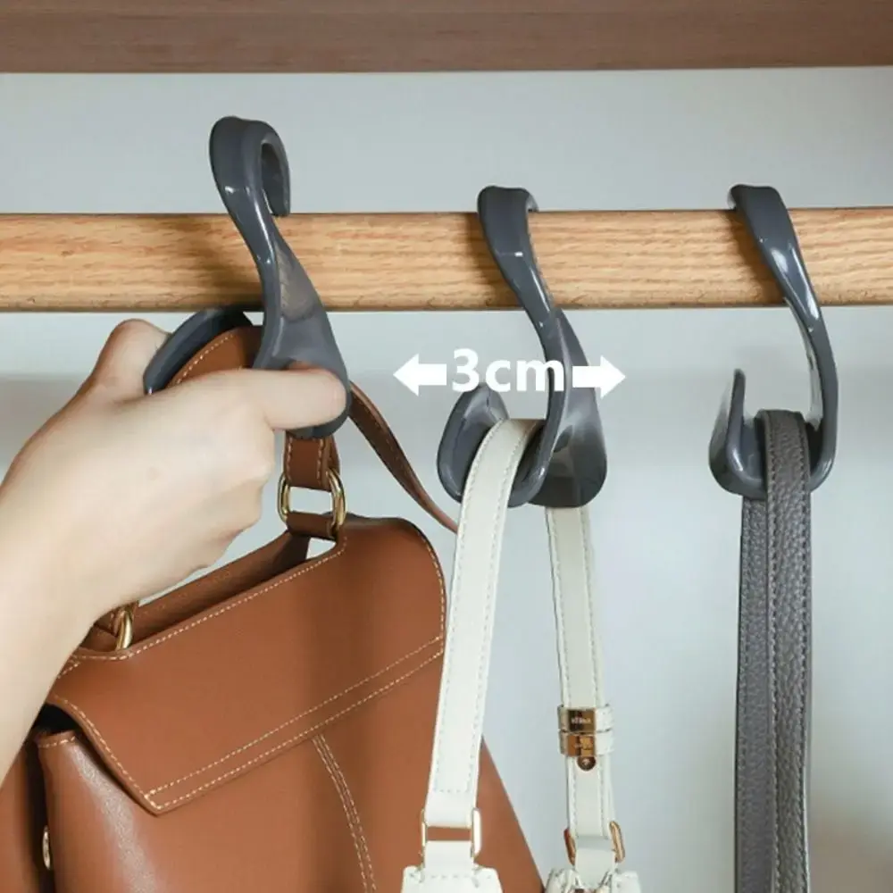 Multifunctional Plastic Hanging Storage Rack Closet Rod Anti-Damage Purse Handbag Hanger Hooks Handbag Organizer Wardrobe